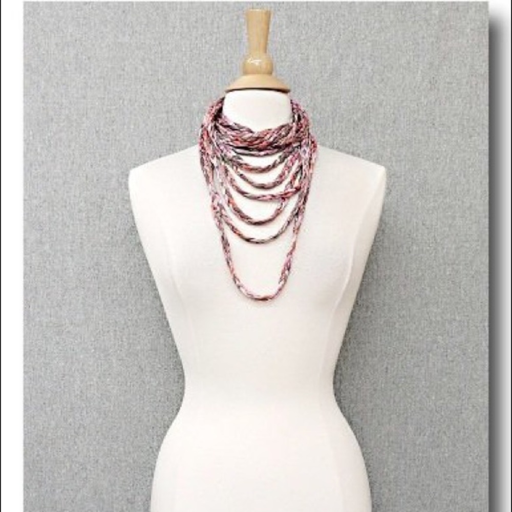 Braided Multi String Infinity Scarf - Picture 2 of 2